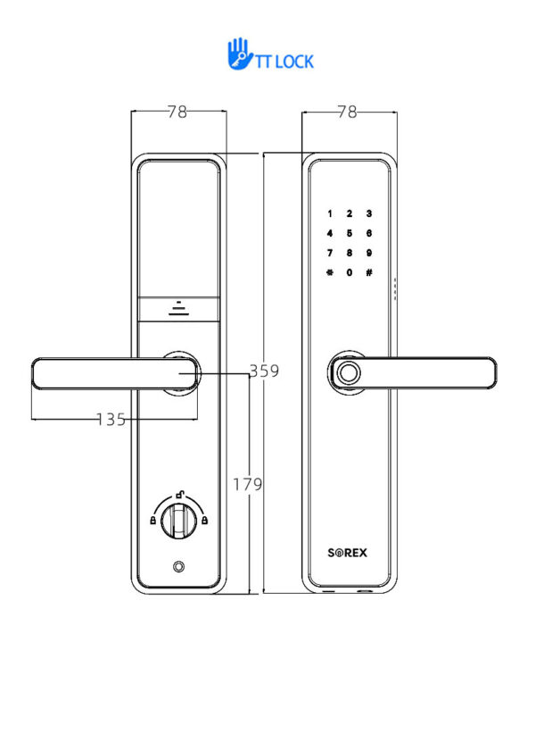Khóa Cửa Vân Tay SOREX SH7700 - Hình ảnh 9