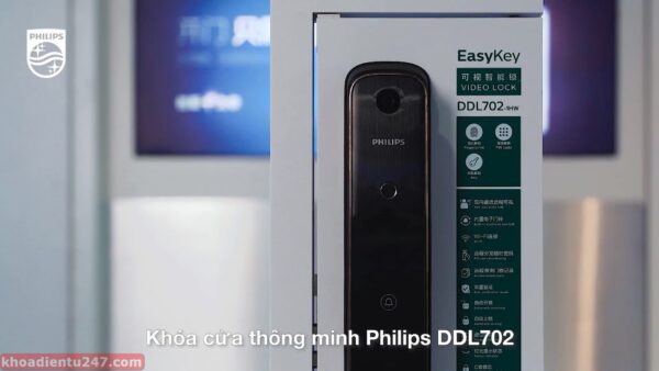 khóa cửa vân tay Philips DDL702-1HWS - Hình ảnh 10