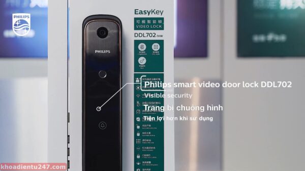 khóa cửa vân tay Philips DDL702-1HWS - Hình ảnh 8