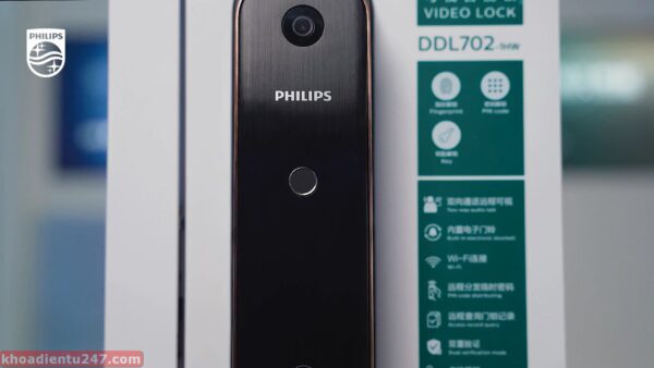 khóa cửa vân tay Philips DDL702-1HWS - Hình ảnh 4