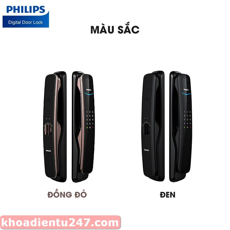 khóa cửa vân tay Philips DDL702-1HWS 24 khoa van tay Philips DDL702 1HWS 00017