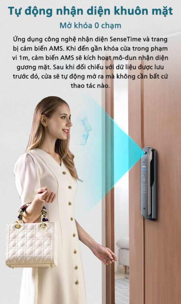 Khóa nhận diện khuôn mặt Philips DDL709-7HWS - Hình ảnh 7